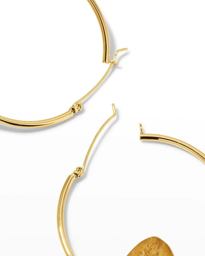 Devon Leigh Coin Hoop-Drop Earrings 4