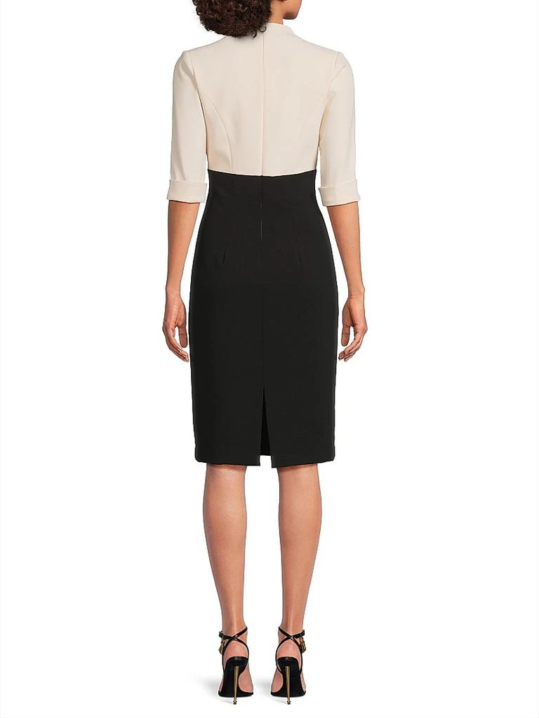 Black Halo Vespera Two-Tone Sheath Dress 5