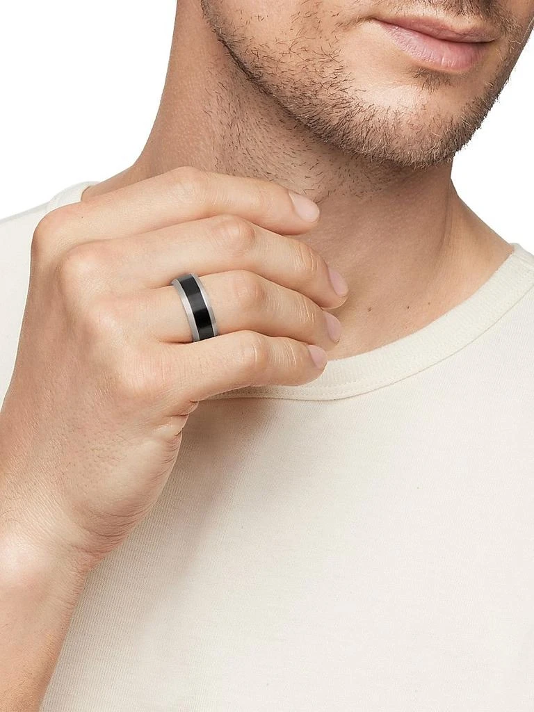 David Yurman Beveled Band Ring in Grey Titanium 2
