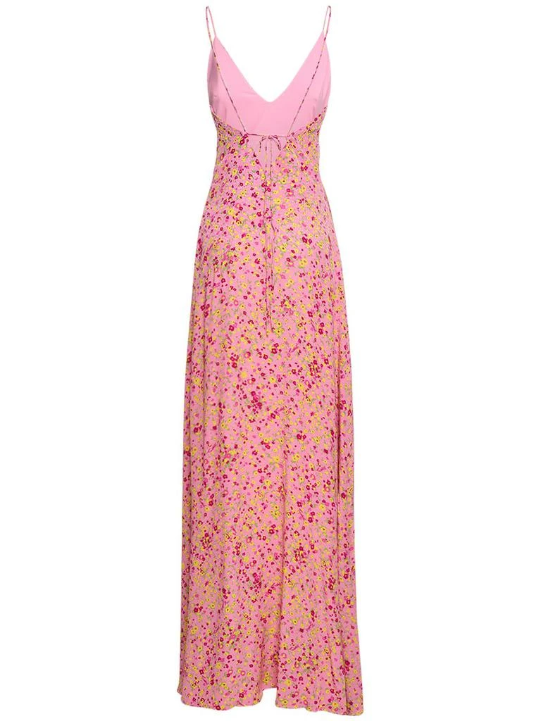 ROTATE Floral Print Jacquard Maxi Slip Dress 4