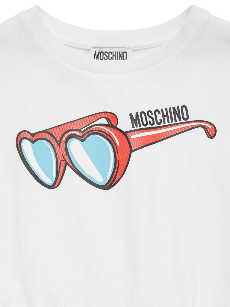 MOSCHINO Cotton Jersey Cropped T-shirt & Skirt 2