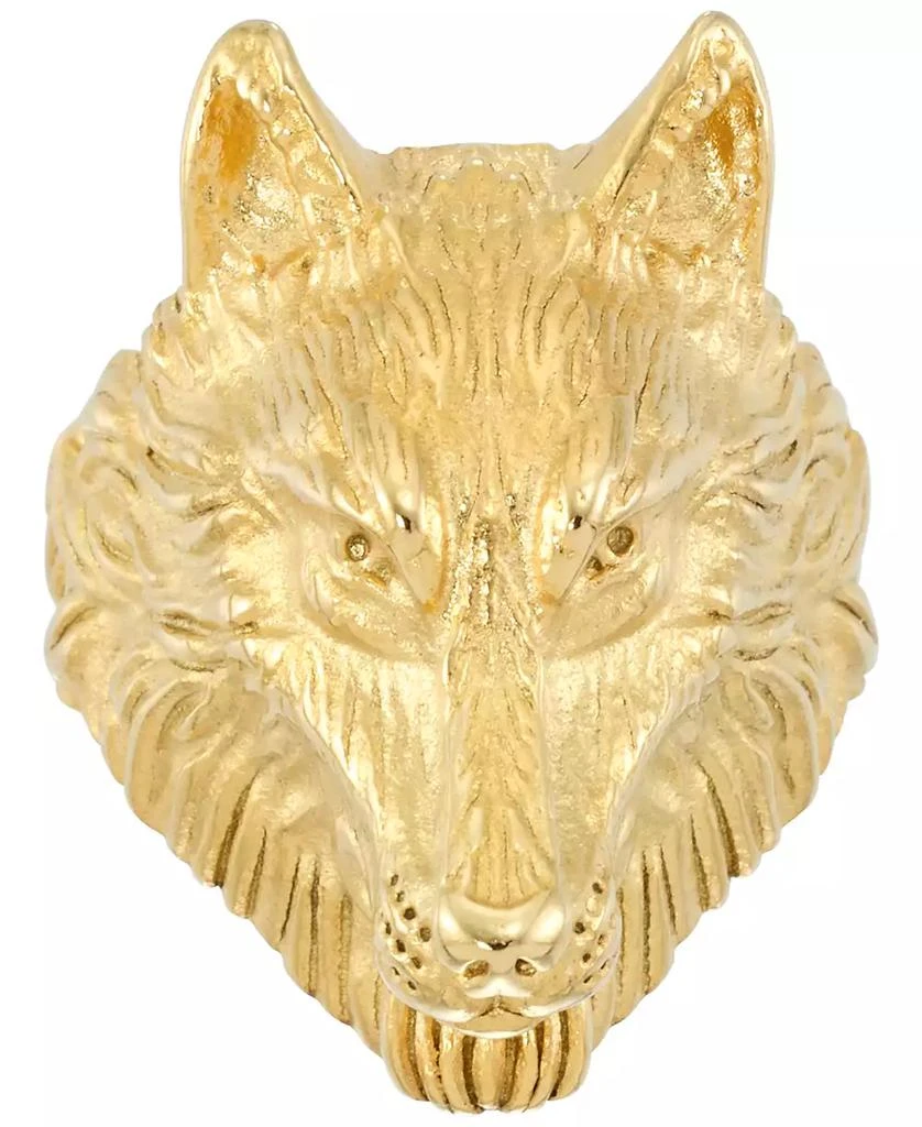 LEGACY for MEN by Simone I. Smith Men's Wolf Ring in Yellow Ion-Plated Stainless Steel 2