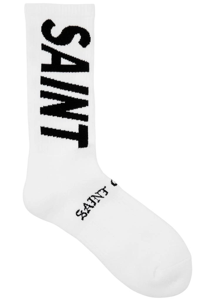 SAINT MXXXXXX X Cactus Plant Flea Market logo cotton-blend socks 1