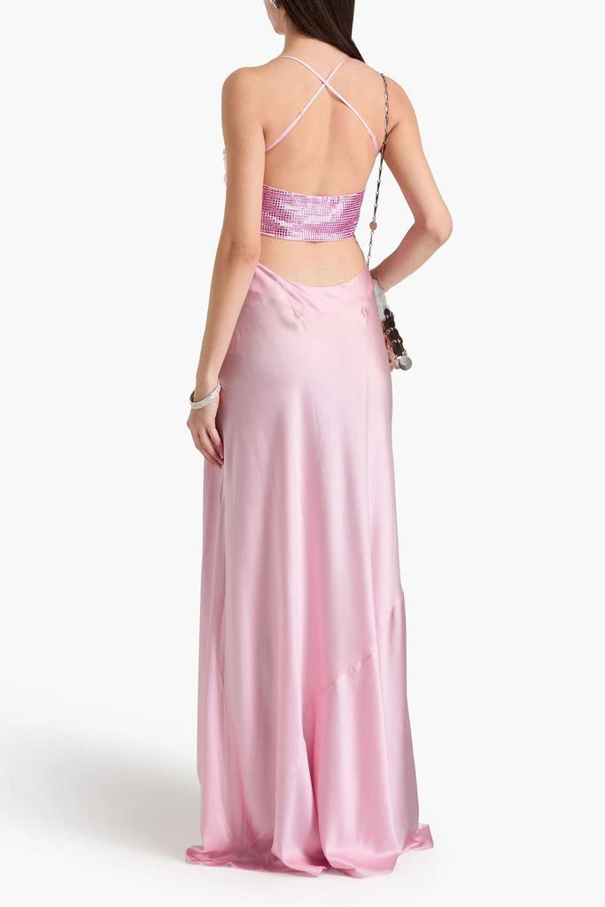 retrofête Emery crystal-embellished stretch-silk satin gown 3