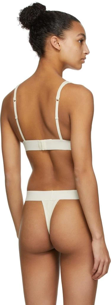 SKIMS Off-White Cotton Plunge Bralette 3