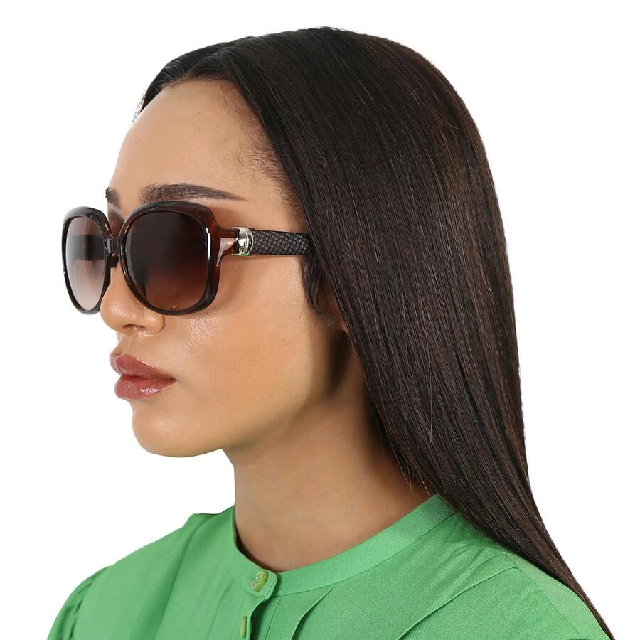 Salvatore Ferragamo Salvatore Ferragamo Brown Gradient Rectangular Ladies Sunglasses SF739SA 210 59 2