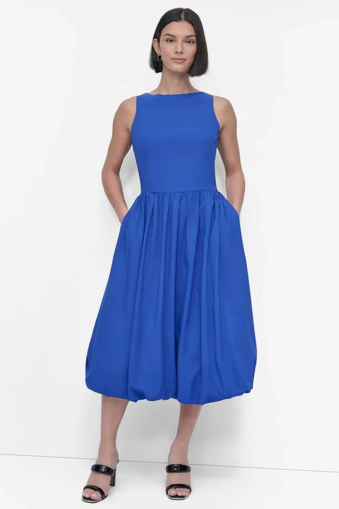 DKNY SLEEVELESS BOAT NECK DROP WAIST DRESS 1