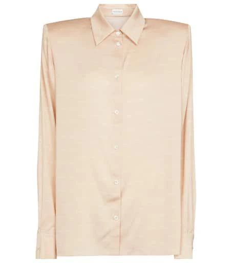 Magda Butrym Logo-print stretch-silk shirt 1