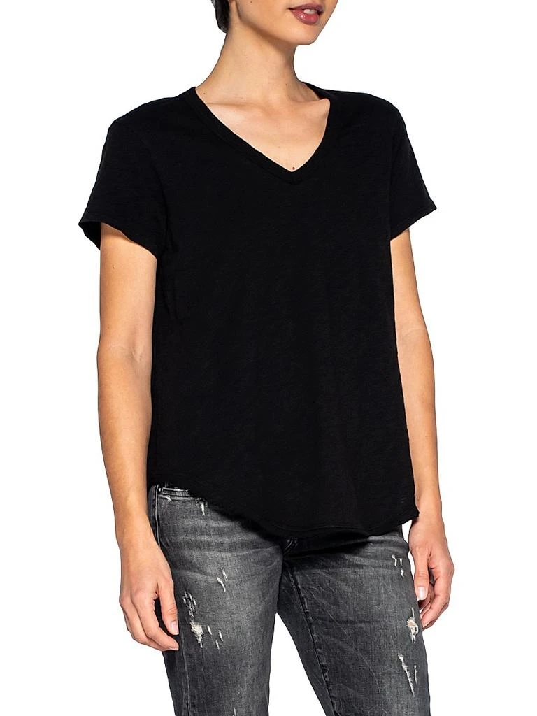 Wilt Short Sleeve V-Neck Raw Hem T-Shirt 4