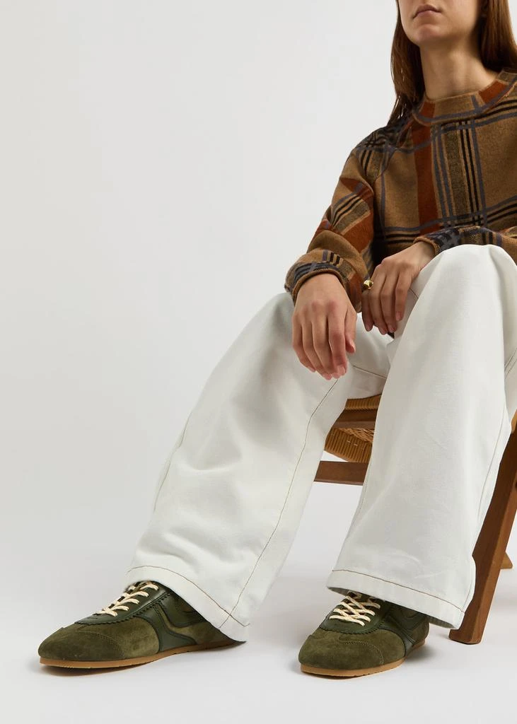 Dries Van Noten Panelled suede sneakers  5