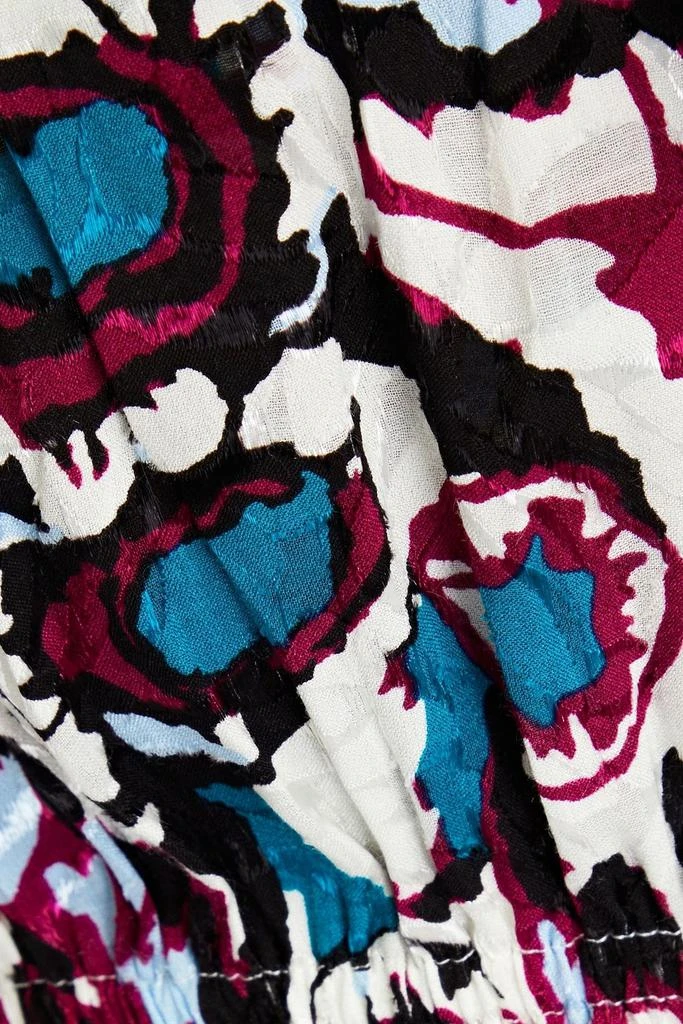 ba&sh Ruffled printed jacquard wrap top 4