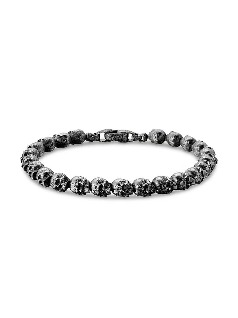 David Yurman Memento Mori Skull Bead Bracelet in Sterling Silver, 6mm 1