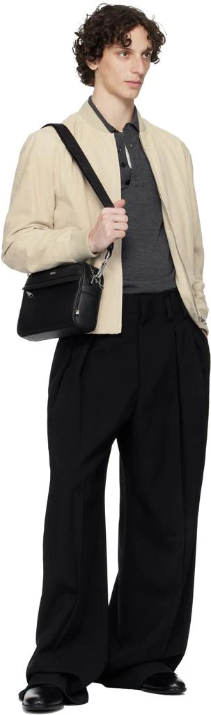 Hugo Boss Black Saffiano Leather Bag 4