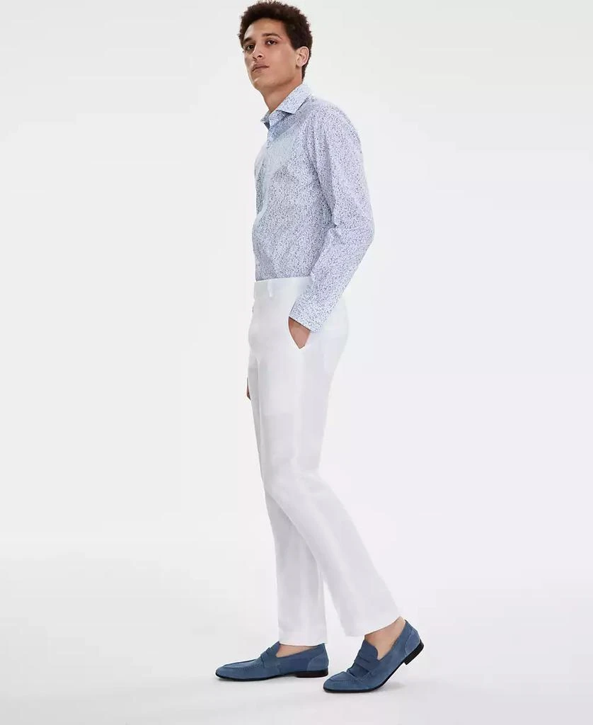 Bar III Men's Slim-Fit White 100% Linen Suit Pants, Created for Macy's 1