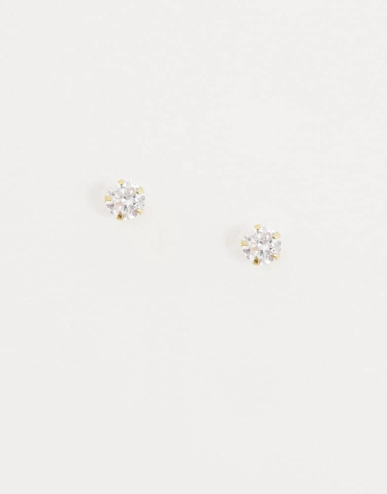 Kingsley Ryan Kingsley Ryan gold plate 5mm gemset round stud