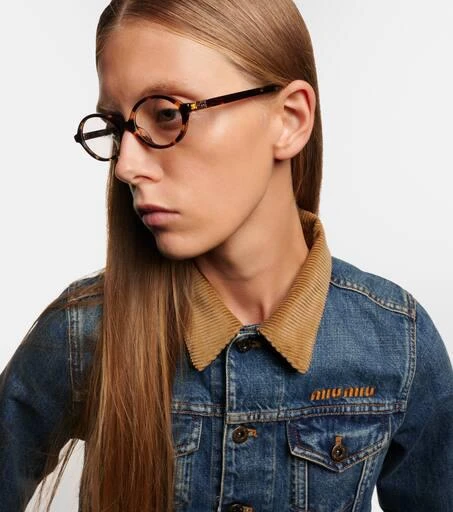 Miu Miu Tortoiseshell oval glasses 6