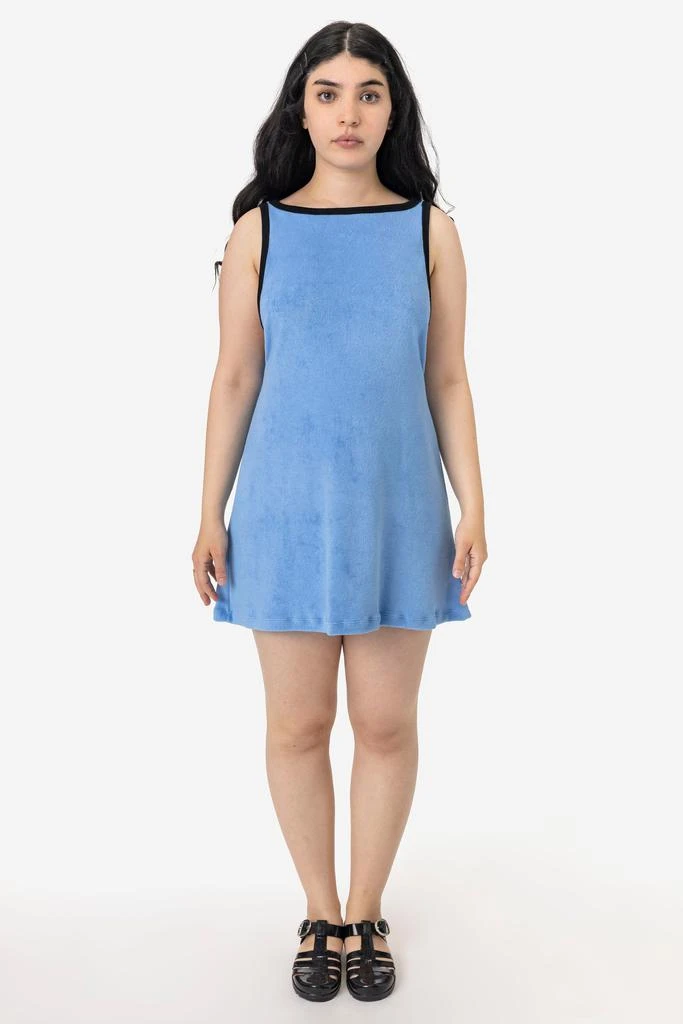 Los Angeles Apparel RLT3629 - Loop Terry Boatneck A-Line Dress 11