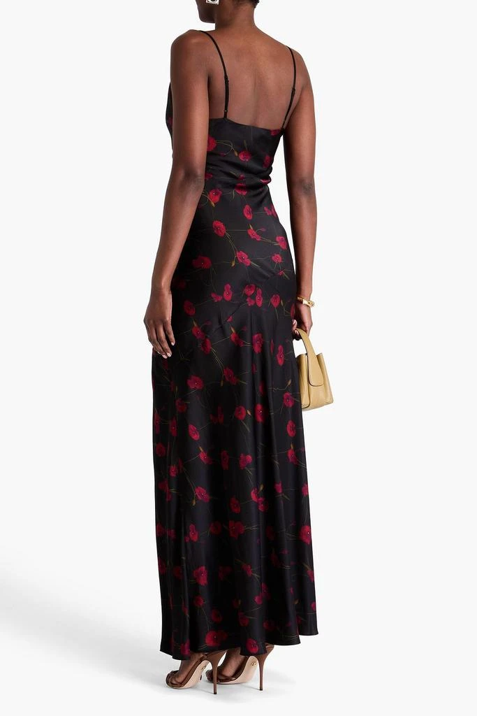 NICHOLAS Draped floral-print silk-blend satin gown 3