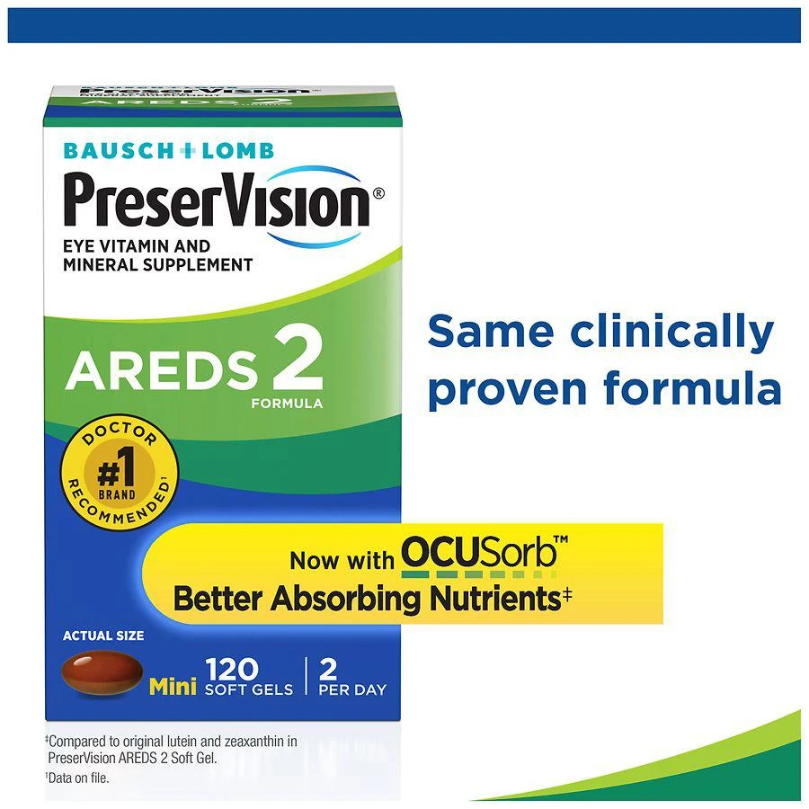 PreserVision AREDS 2 Formula Eye Vitamin & Mineral Supplement Softgels 2