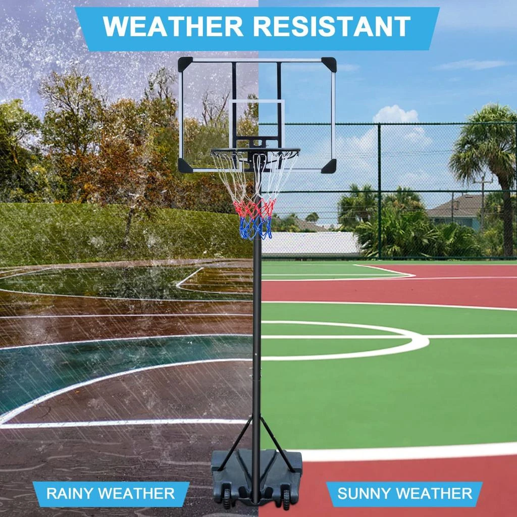 Streamdale Furniture Streamdale Adjustable Height Portable Basketball Hoop with Water-Fillable Base 6