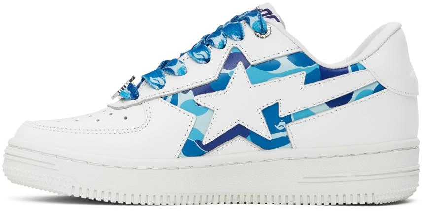 Bape White & Blue STA Icon ABC Camo Sneakers 3