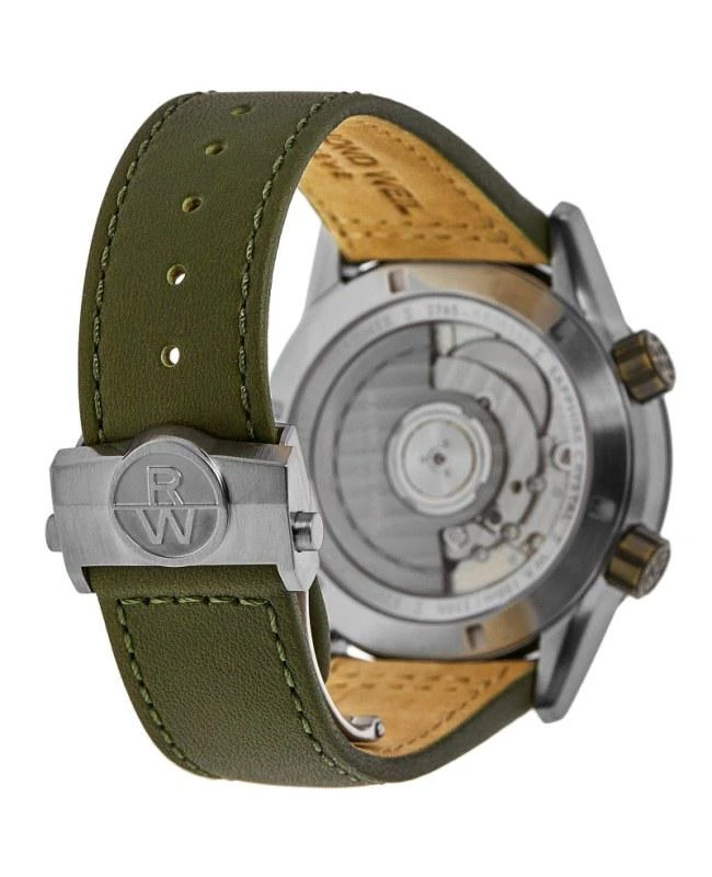 Raymond Weil Raymond Weil Freelancer Automatic GMT Worldtimer Green Dial Bronze Bezel Leather Strap Men's Watch 2765-SBC-52001 4