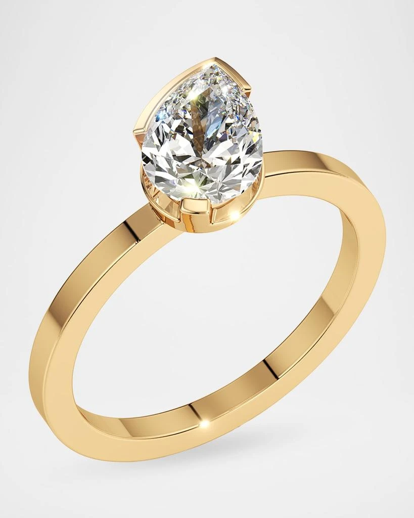 Unsaid Meta Lab-Grown Diamond Pear Solitaire Ring