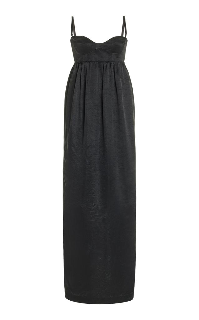 Anna October Anna October - Helga Strapless Corset Bustier Maxi Dress - Black - M - Moda Operandi