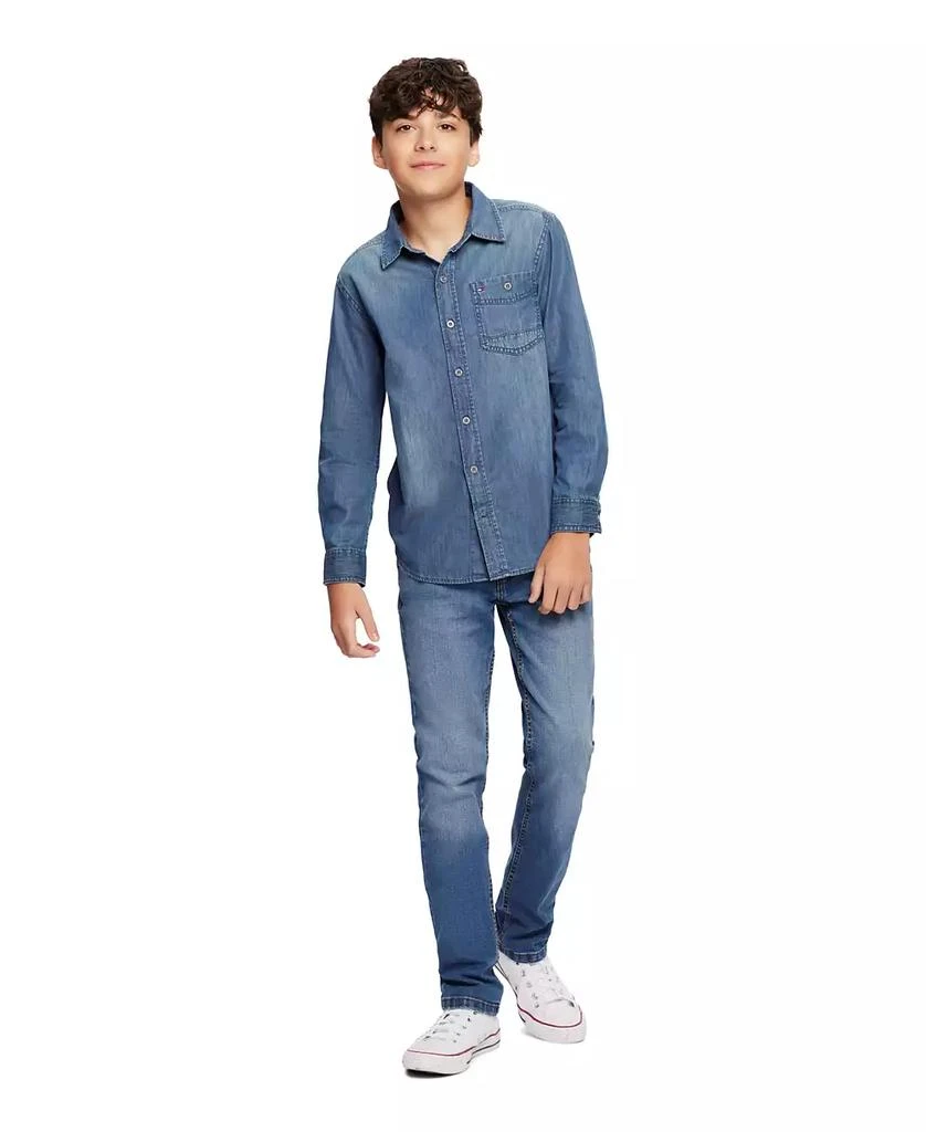 Tommy Hilfiger Big Boys Max Denim Button-Front Shirt