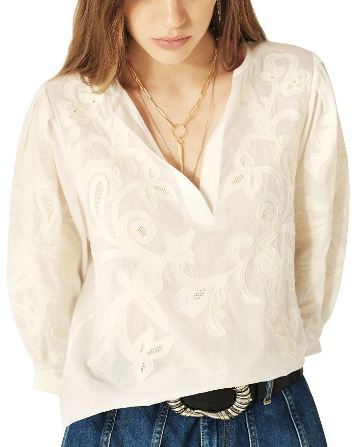 ba&sh Gabby Floral Balloon Sleeve Top 5