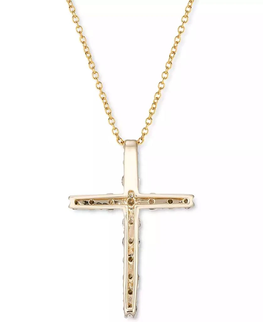 Le Vian Chocolate Ombré Diamond Cross 18" Pendant Necklace (1/2 ct. t.w.) in 14k Gold (Also Available in Rose Gold or White Gold) 5