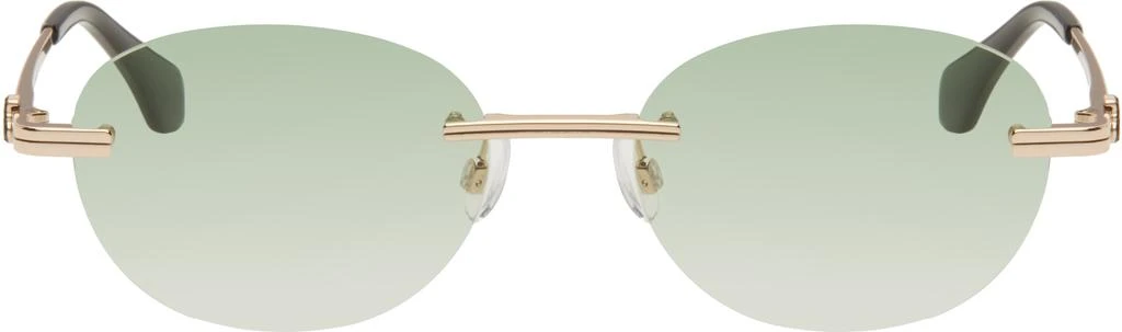 Palm Angels Gold Crystal Sunglasses 1