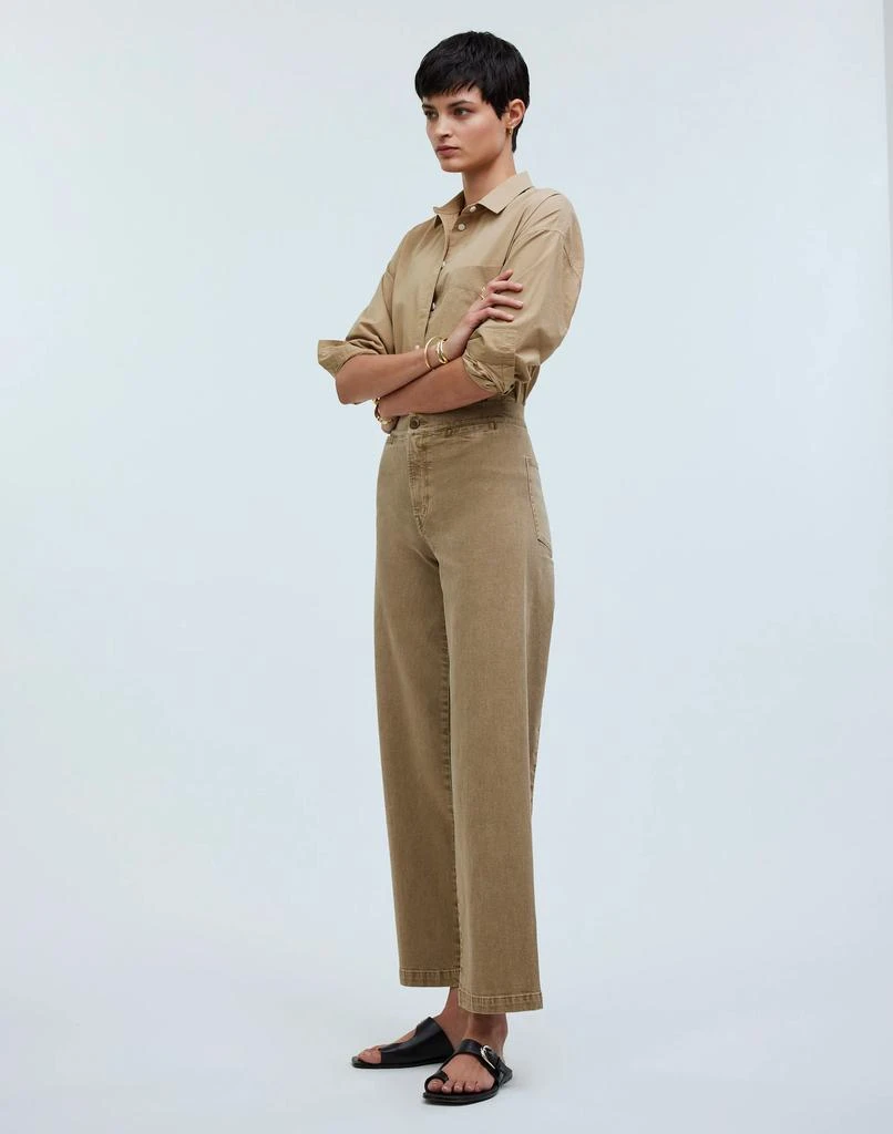 Madewell The Petite Emmett Wide-Leg Crop Pant: Welt Pocket Edition 3