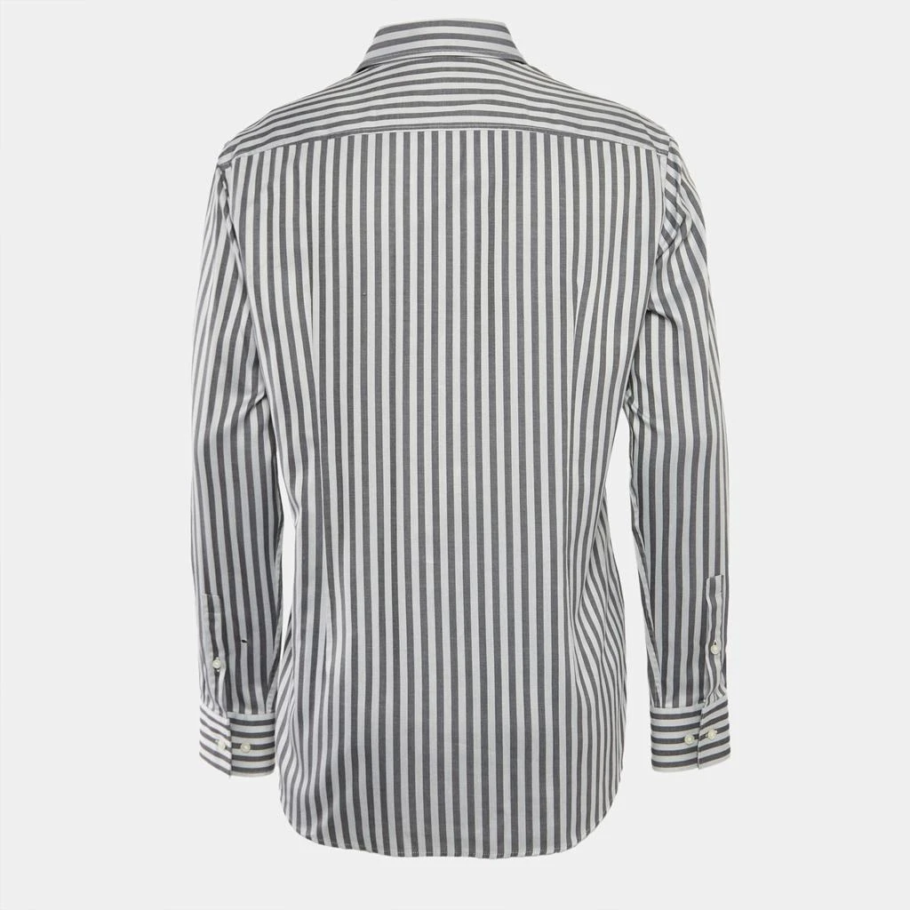 Boss By Hugo Boss Boss By Hugo Boss Grey Stripe Cotton Slim Fit Shirt XL 2