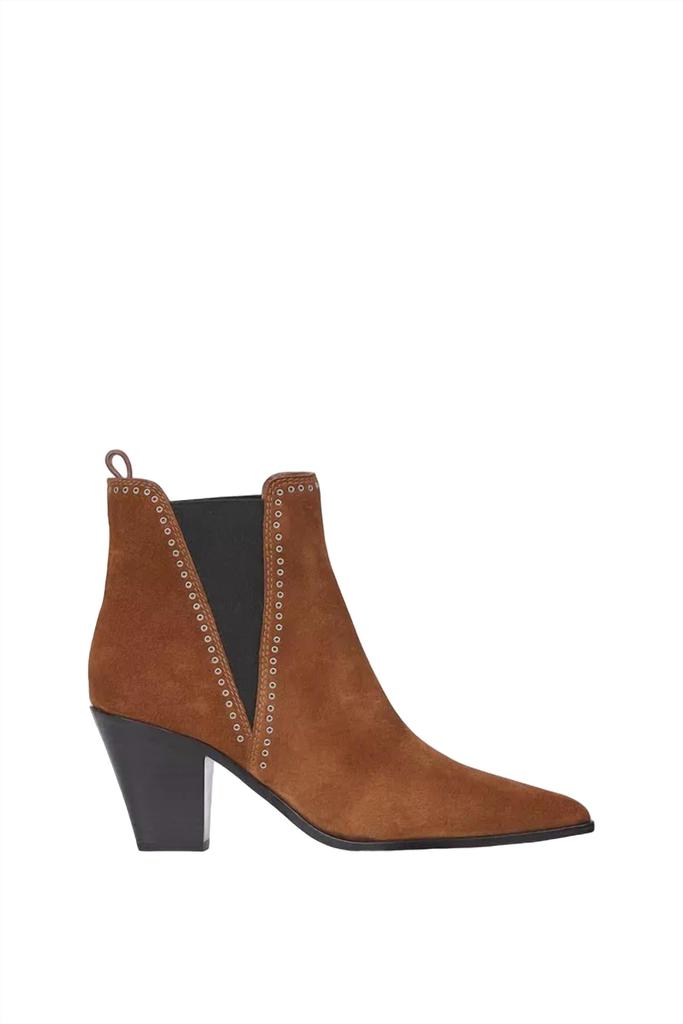 Paige Women's Lauren Ankle Boot In Cedar Suede
