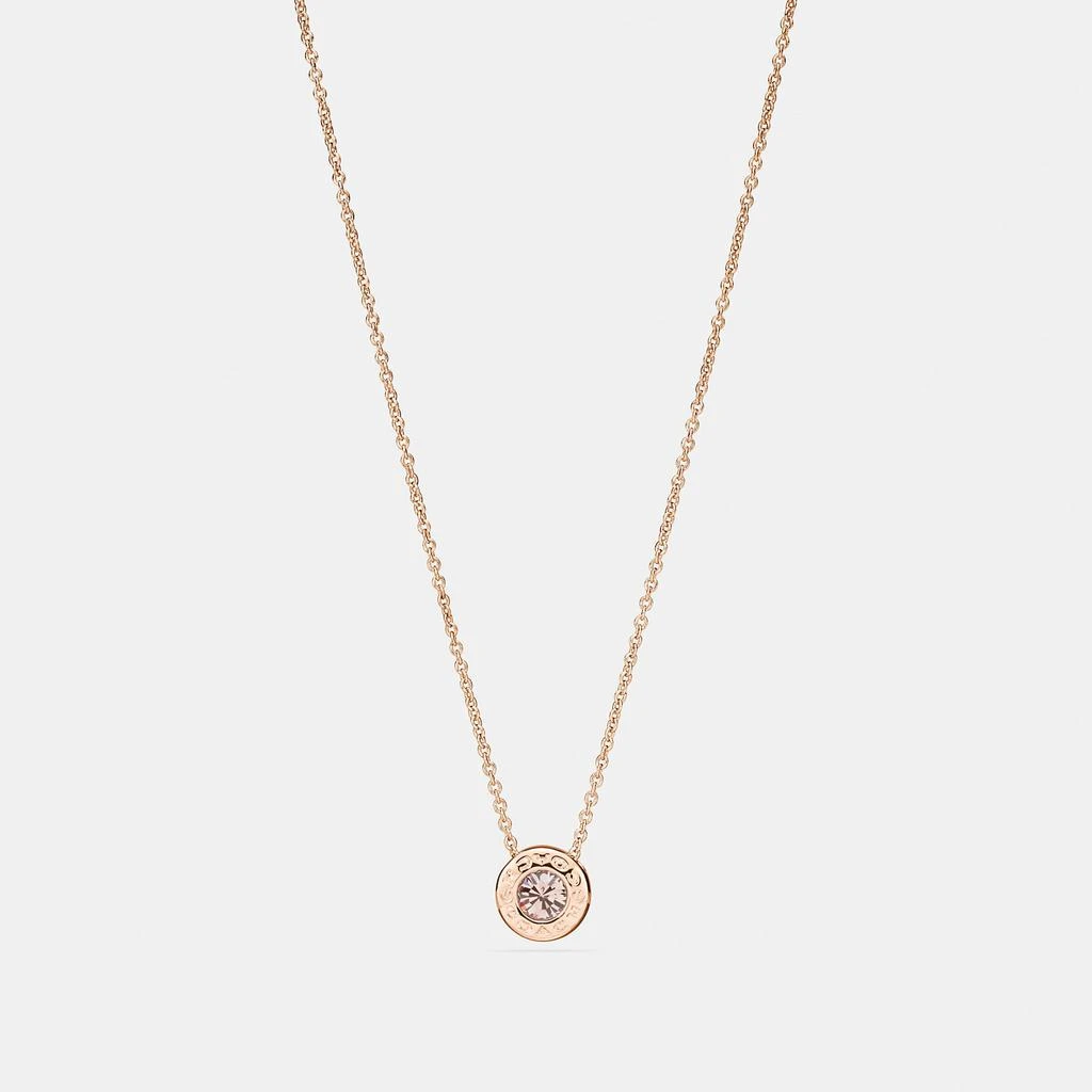 Coach Open Circle Stone Strand Necklace 1