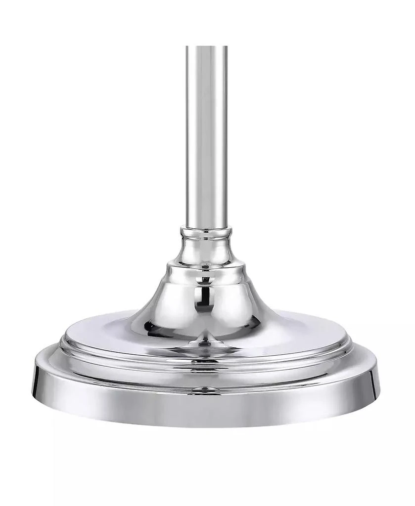 360 Lighting Montrose Glam Standing Floor Lamps 61" Tall Set of 2 Polished Steel Silver Crystal Glass White Fabric Drum Shade Decor for Living Room Reading House Bedroom Office 3