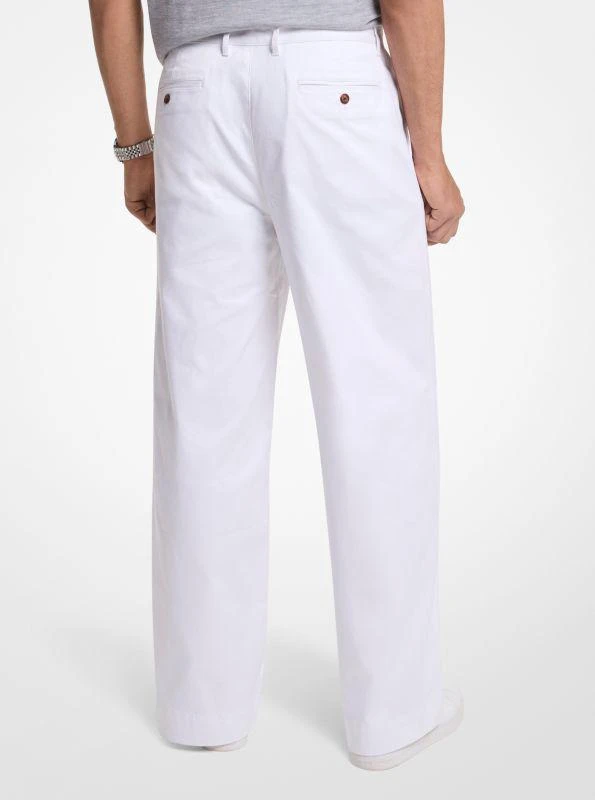 Michael Kors Stretch Cotton Wide-Leg Pants 2