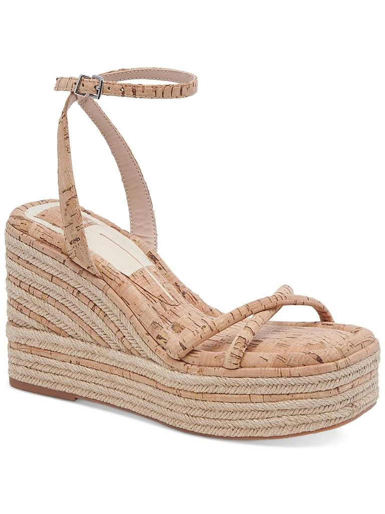 Dolce Vita Wedge Womens Tweed Ankle Strap Pumps 1