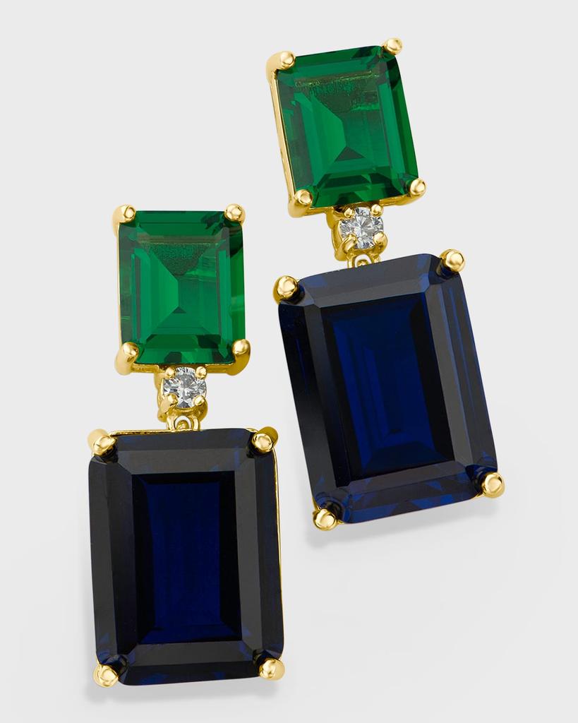 Kenneth Jay Lane Emerald-Cut Cubic Zirconia Drop Earrings