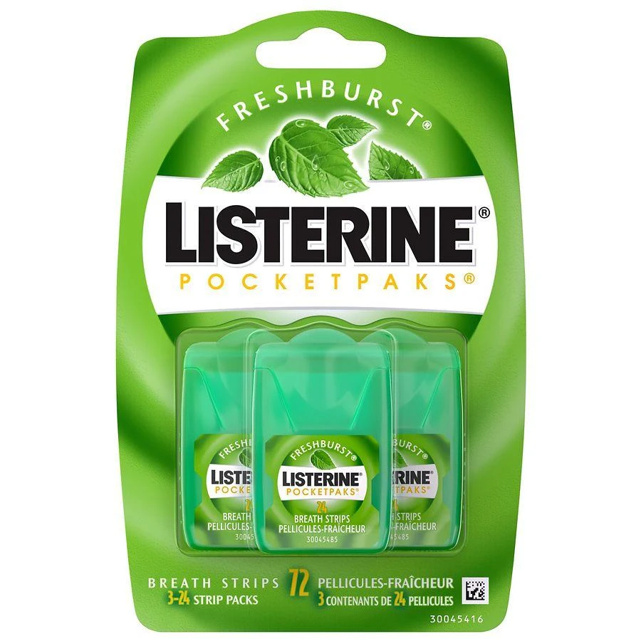Listerine Pocketpaks Breath Freshener Strips Spearmint 1