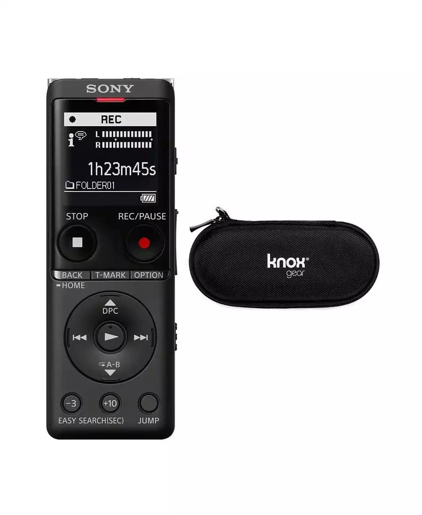 SONY Slim Design Digital Voice Recorder with Knox Gear Case Bundle 1