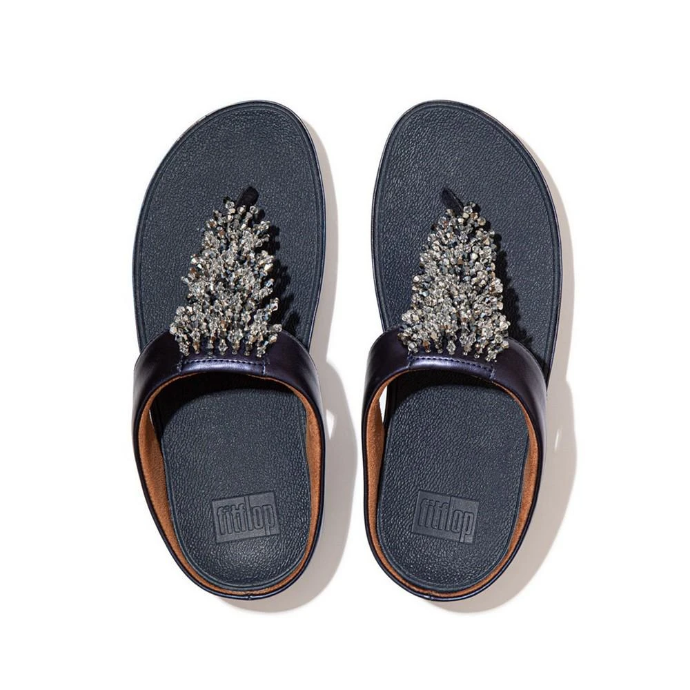 FitFlop Women's Rumba Beaded Toe-Post Sandals 4