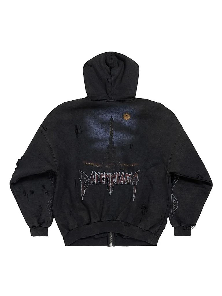 Balenciaga Paris Moon Outerwear Zip-Up Oversized Hoodie 2