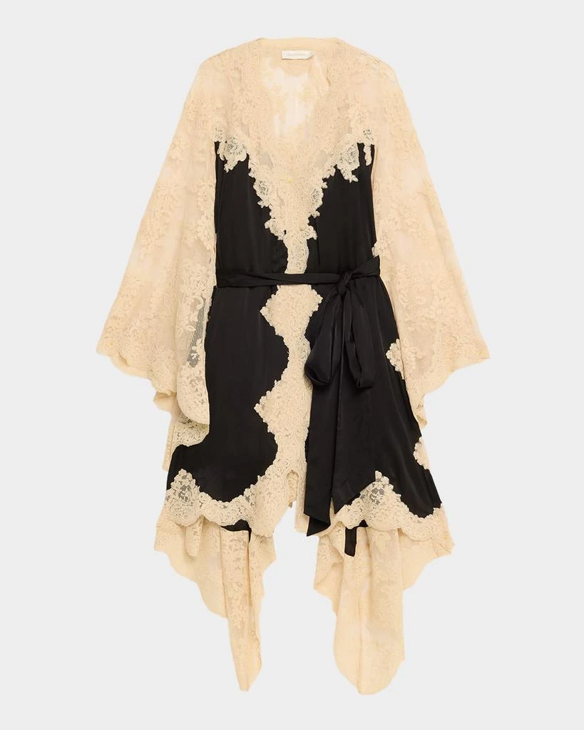 knee length dresses for ladies Zimmermann Hypnotic Lace Trim Mini Dress | Cream Cascade