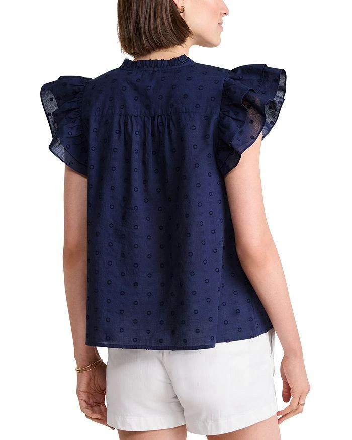 Vineyard Vines Double Ruffle Flutter Sleeve Top 3