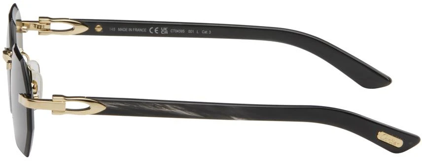 Cartier Black & Gold Signature C de Cartier Sunglasses 3
