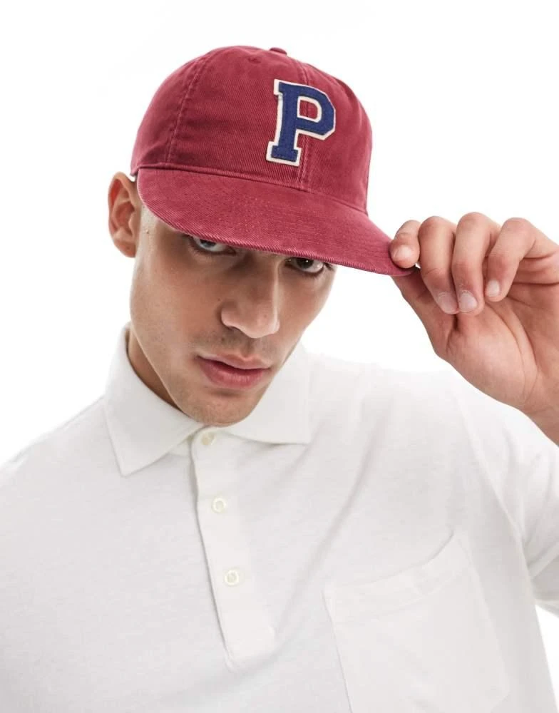 Ralph Lauren Polo Ralph Lauren authentic large P twill baseball cap in burgundy 1