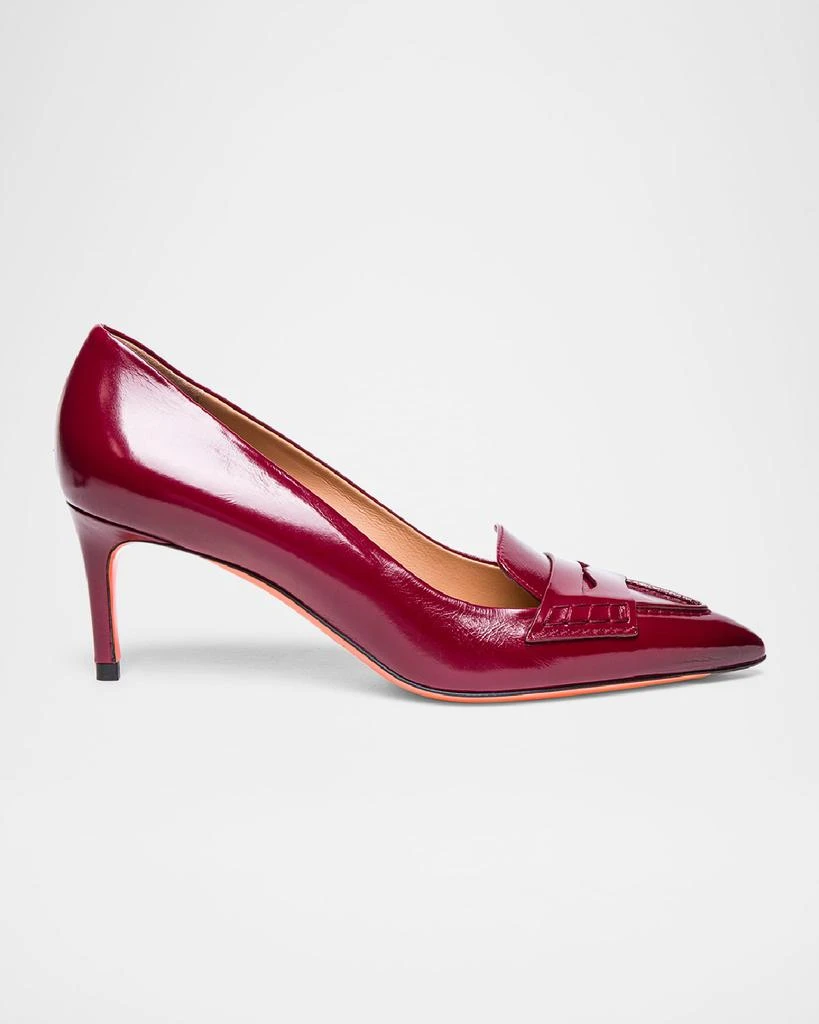 Santoni Leather Penny Loafer Pumps 1
