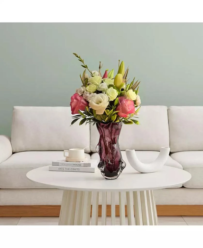 Danya B Sylvan Nodular Glass Grape Purple Tabletop Vase 5